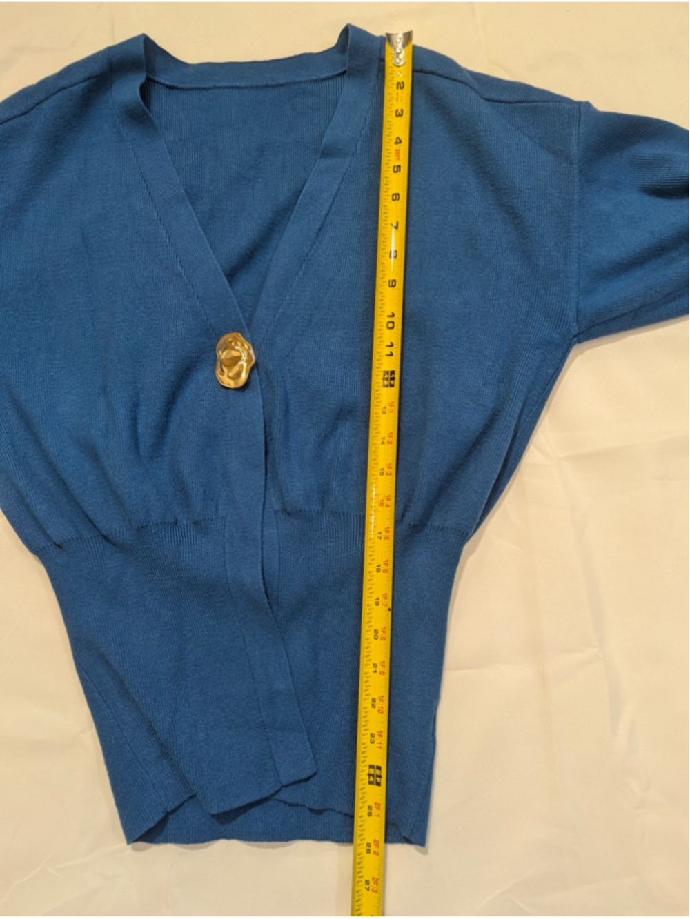 Commense Gold Button Cardigan Sweater Medium - Picture 9 of 10